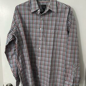 Jos. A. Bank Travelers Collection Multicolored Checkered Button Down Shirt